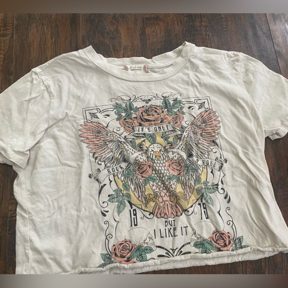 Altar’d state Beautiful cream crop top.